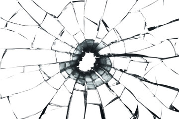 Obraz premium Broken glass on white background , texture backdrop object design