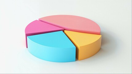 Obraz premium the pie chart shows five layers that can be colored by a single color