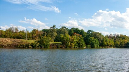 Beautiful shot of a lake surrounded by vegetation