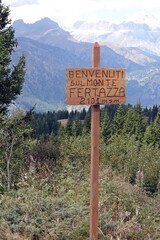 Schild auf dem Monte Fertazza - 781168471