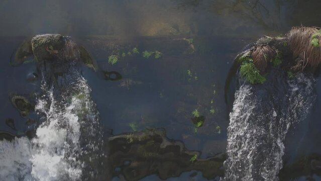 Footage of the recreational area of Chelo and the river Mondeo, near Betanzos, A Coruna, Spain