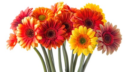 Vibrant Bouquet of Gerbera Daisies, Colorful Fresh Flowers Arrangement. Perfect for Greetings, Celebrations, or Home Decor. AI