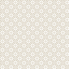 Neutral Colour Christmas Fair Isle Seamless Pattern Design