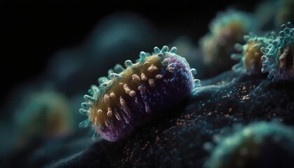 3d rendered illustration of colorful bacteria