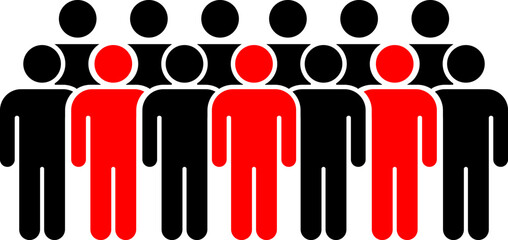 People icon. Group of people icons collection. People group icon. Team of worker. User profile symbol. Group of people or group of users. Persons symbol. Vector.