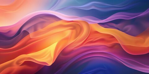 Fototapeta na wymiar Colorful background with waves, fabric, gradient