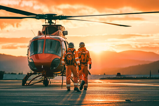 Helicopter emergency medical service, rescue team, mountain rescue
