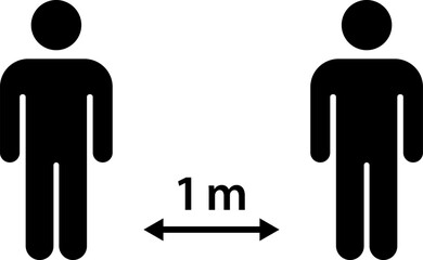 Distancing people safety. Social distancing concept. safety during Coronavirus (COVID-19), global pandemic. Сovid 19. Vector illustration.