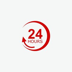 24 Hours Customer Phone Service icon  isolated on white background