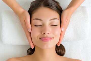 Obraz na płótnie Canvas Tranquil Spa Moment: Hands Receiving Serene Massage