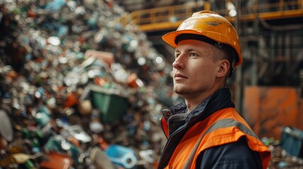 A professional in a recycling facility improving sorting and processing technologies