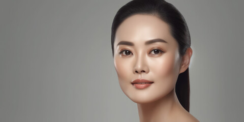 Ethereal Asian beauty with a captivating gaze