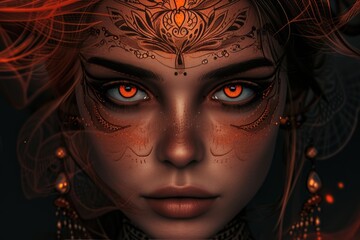 Fantasy Art: Enigmatic Tattooed Faces