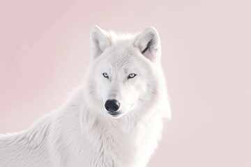 Ethereal Elegance: Pastel Portrait of a Wolf