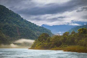 Beautiful shot of a river surrounded by mountains