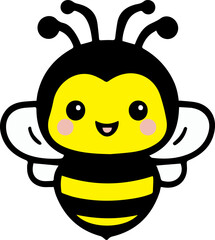Bee cartoon vector illustration
