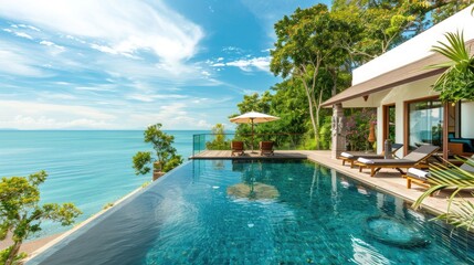 Luxury Villa with Infinity Pool Overlooking the Sea