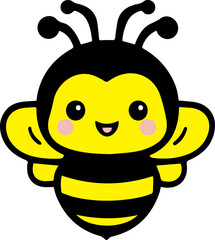 Bee cartoon vector illustration