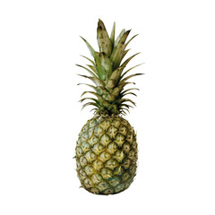 Tropical Pineapple with Detailed Texture on Transparent Background - Exotic Fruit Elegance