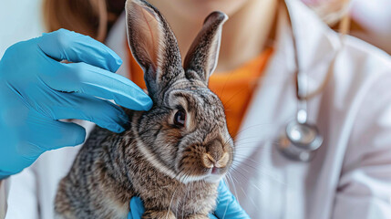 rabbit in a veterinary practice