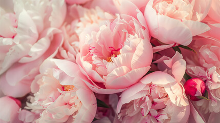 pink peonies flowers