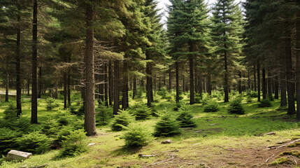 Fototapeta premium trees in the woods.