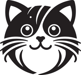 Best Cat Head, Vector, Silhouette, Illustration, 