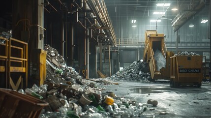 An electronic nose system installed in a waste management facility, identifying and categorizing different smells, - obrazy, fototapety, plakaty