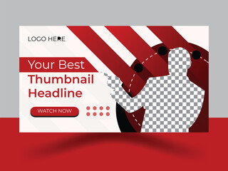 elegant youtube thumbnail design template.