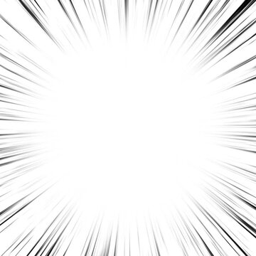 Loop video of Simple comic style concentrated line on white background [square video]