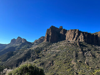 Mountain range around ayacata