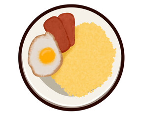 hamsilog (filipino food)