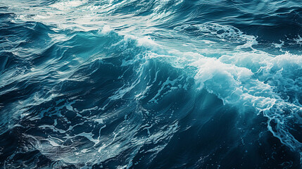 Fototapeta na wymiar Dynamic Ocean Waves Crashing