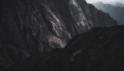 beautiful cinematic mountain landscape with black marble and granite