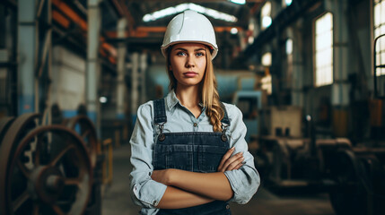A female industrial engineer performs complex tasks every day.