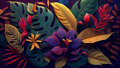 Tropical dreams: costa rica inspired botanical illustration