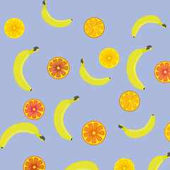 seamless background banana and orange