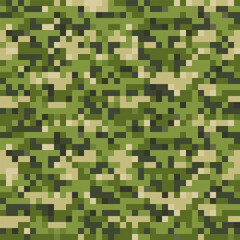 Pixel camouflage military pattern. Trendy camouflage pattern for army. Seamless pattern for textiles