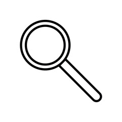 Search Lineal Icon Symbol Vector. Black Outline Search Icon