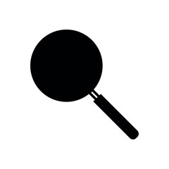 Search Fill Icon Symbol Vector. Black Glyph Search Icon