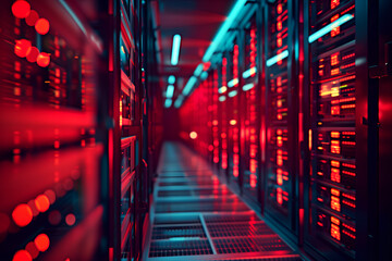 Data storage, database, computer server concept