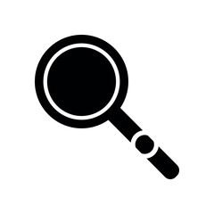 Search Fill Icon Symbol Vector. Black Glyph Search Icon