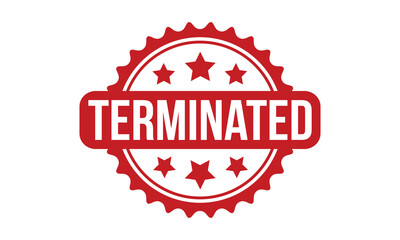 Terminated Rubber Stamp Seal Vector