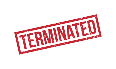 Terminated Rubber Stamp Seal Vector