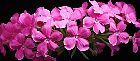 Pink flowers in close-up view