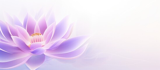 Obraz premium Purple lotus bloom on a white backdrop