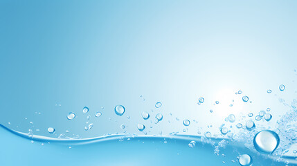 Water bubbles, skin care product advertising background