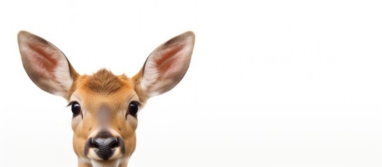 A deer gazes directly at the camera