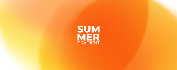 Summertime blurred background. Summer theme orange gradients for creative seasonal graphic design. Vector illustration.	