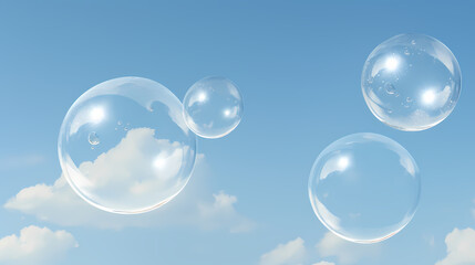 Fototapeta na wymiar Bubbles 3D rendering, advertising background